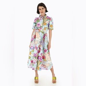 Dixie Italy Colorful Patterned Maxi Dress‎